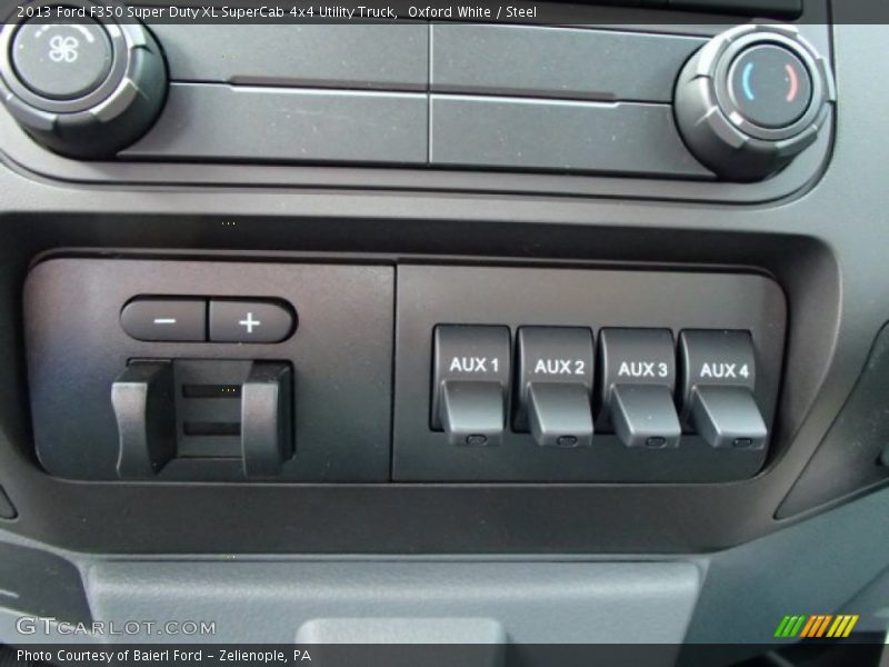 Controls of 2013 F350 Super Duty XL SuperCab 4x4 Utility Truck