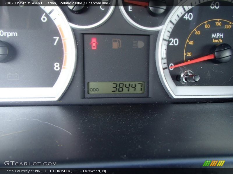 Icelandic Blue / Charcoal Black 2007 Chevrolet Aveo LS Sedan