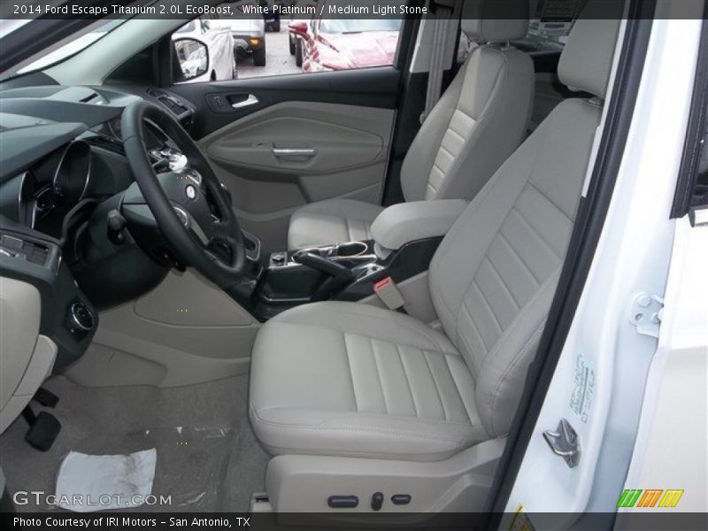 White Platinum / Medium Light Stone 2014 Ford Escape Titanium 2.0L EcoBoost