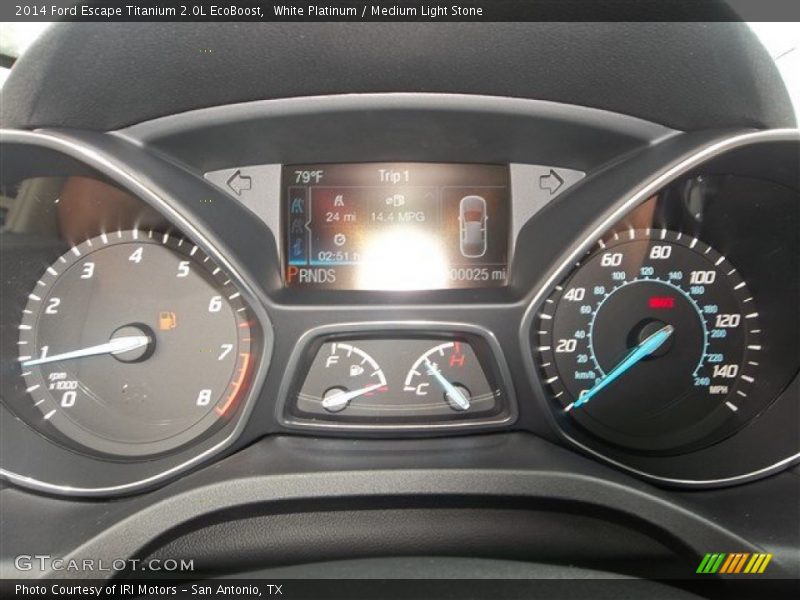 White Platinum / Medium Light Stone 2014 Ford Escape Titanium 2.0L EcoBoost