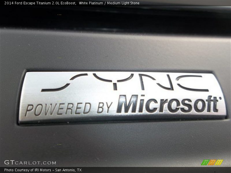 White Platinum / Medium Light Stone 2014 Ford Escape Titanium 2.0L EcoBoost