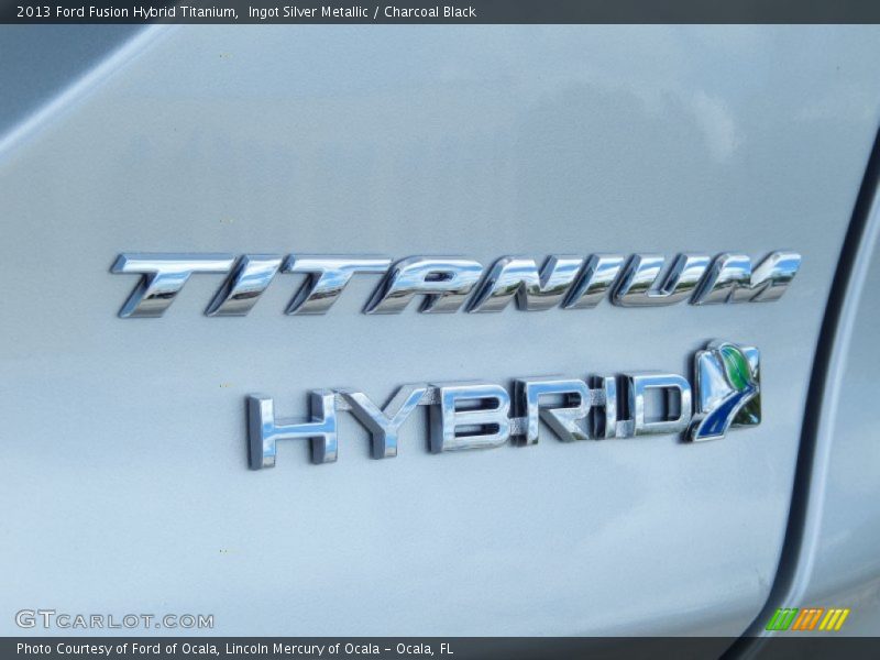 Ingot Silver Metallic / Charcoal Black 2013 Ford Fusion Hybrid Titanium
