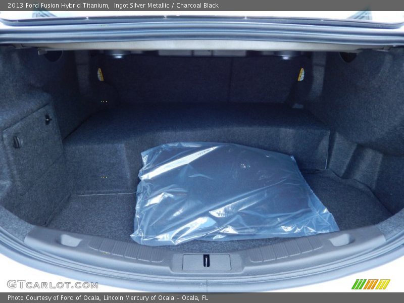 Ingot Silver Metallic / Charcoal Black 2013 Ford Fusion Hybrid Titanium
