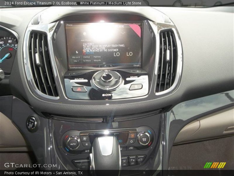 White Platinum / Medium Light Stone 2014 Ford Escape Titanium 2.0L EcoBoost