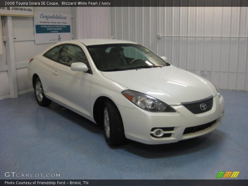 Blizzard White Pearl / Ivory 2008 Toyota Solara SE Coupe