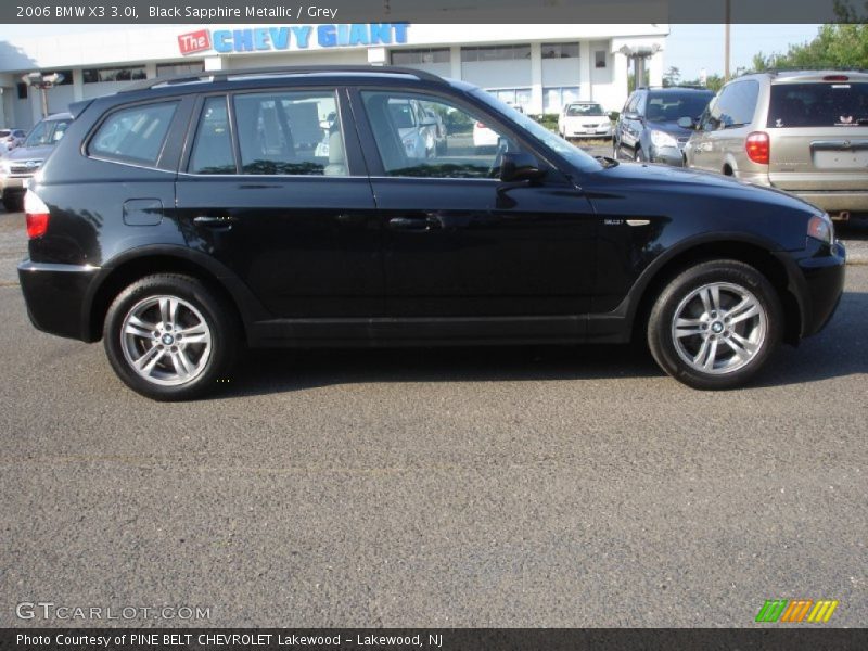 Black Sapphire Metallic / Grey 2006 BMW X3 3.0i