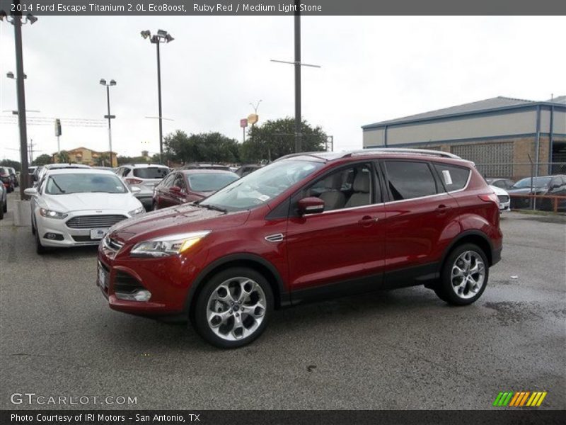 Ruby Red / Medium Light Stone 2014 Ford Escape Titanium 2.0L EcoBoost