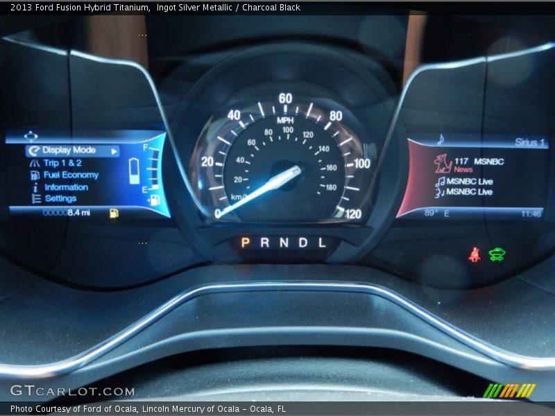 Ingot Silver Metallic / Charcoal Black 2013 Ford Fusion Hybrid Titanium