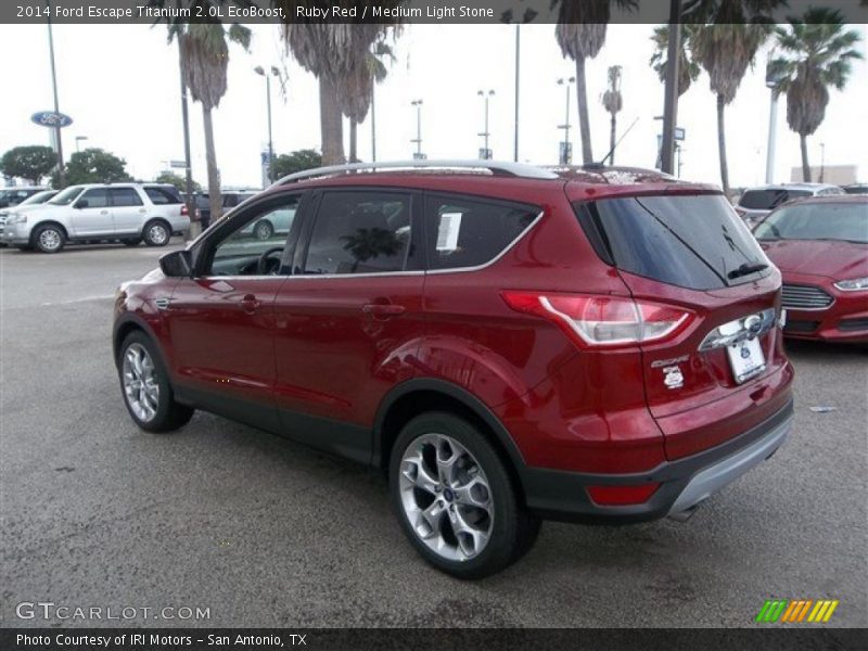 Ruby Red / Medium Light Stone 2014 Ford Escape Titanium 2.0L EcoBoost