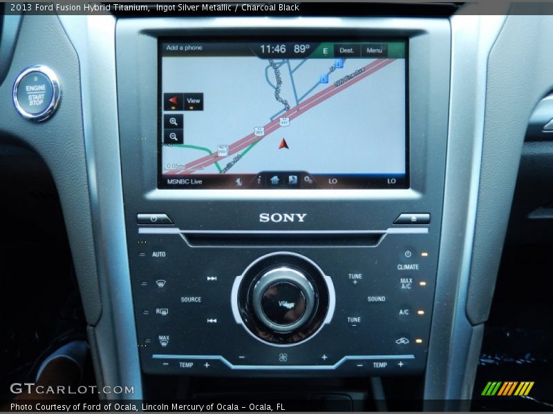 Ingot Silver Metallic / Charcoal Black 2013 Ford Fusion Hybrid Titanium