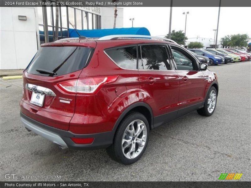 Ruby Red / Medium Light Stone 2014 Ford Escape Titanium 2.0L EcoBoost