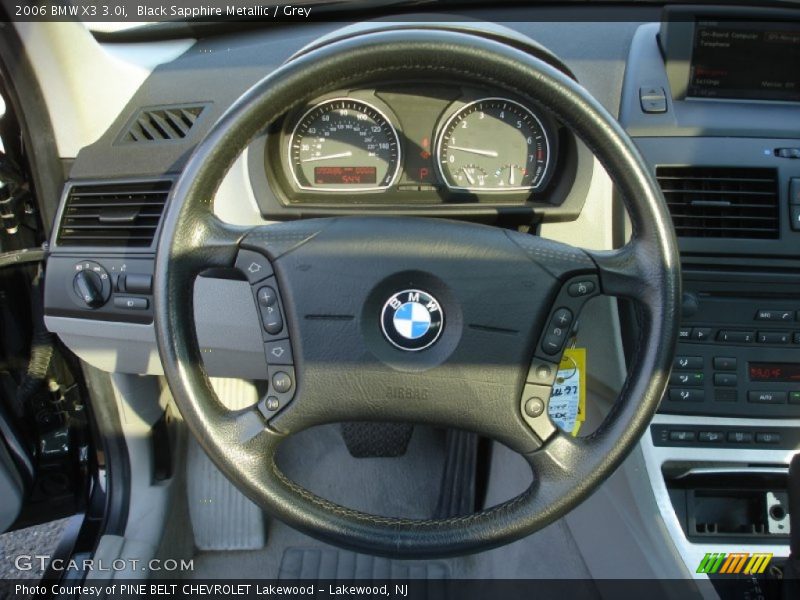 Black Sapphire Metallic / Grey 2006 BMW X3 3.0i