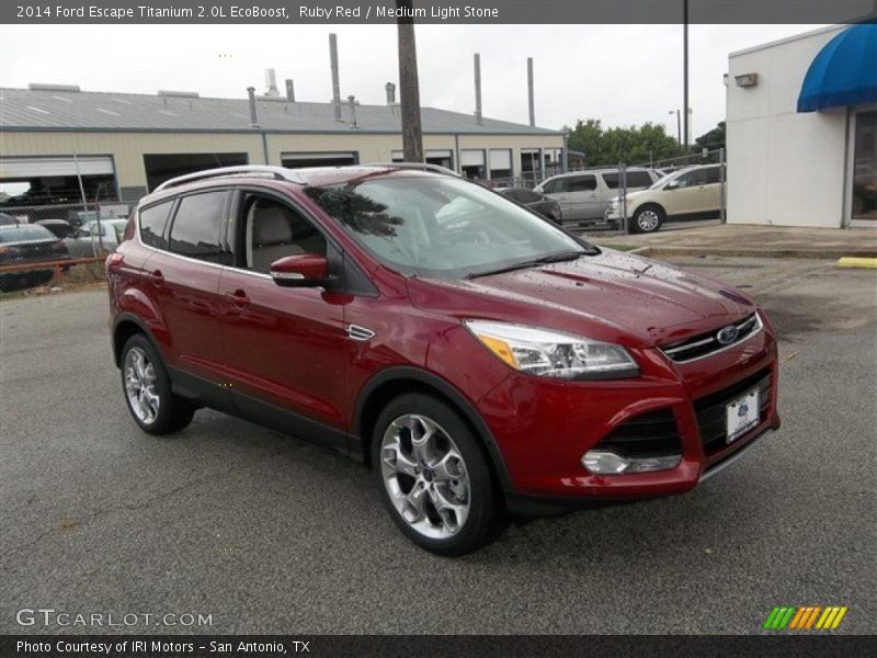 Ruby Red / Medium Light Stone 2014 Ford Escape Titanium 2.0L EcoBoost