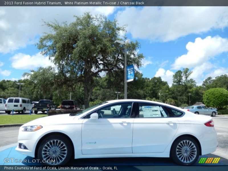  2013 Fusion Hybrid Titanium White Platinum Metallic Tri-coat