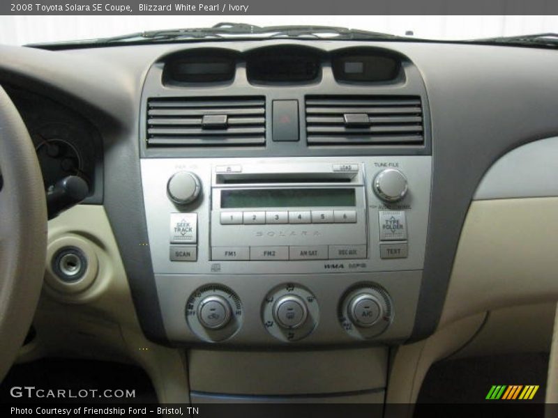 Blizzard White Pearl / Ivory 2008 Toyota Solara SE Coupe