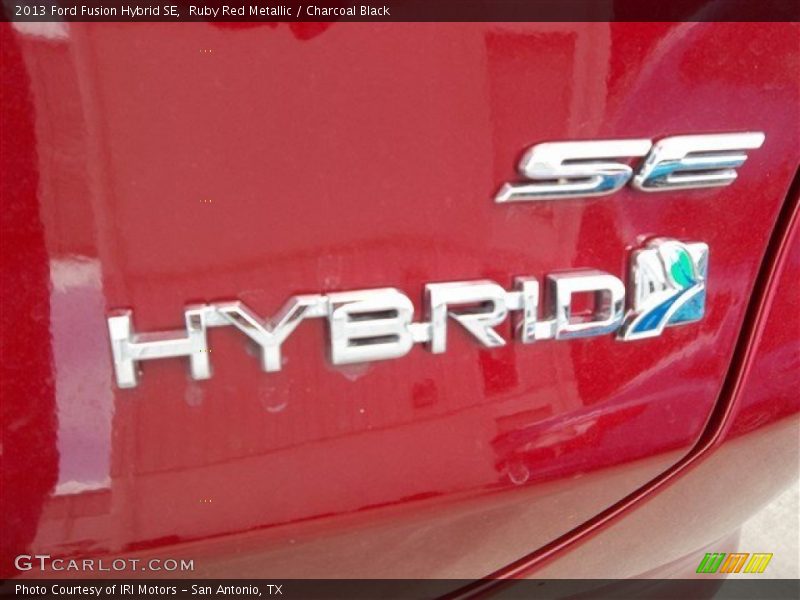 Ruby Red Metallic / Charcoal Black 2013 Ford Fusion Hybrid SE