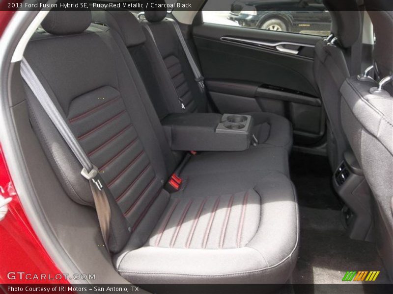 Ruby Red Metallic / Charcoal Black 2013 Ford Fusion Hybrid SE