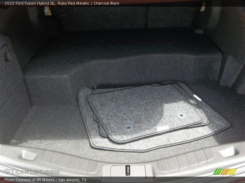 Ruby Red Metallic / Charcoal Black 2013 Ford Fusion Hybrid SE