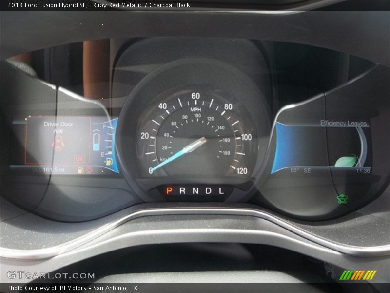 Ruby Red Metallic / Charcoal Black 2013 Ford Fusion Hybrid SE