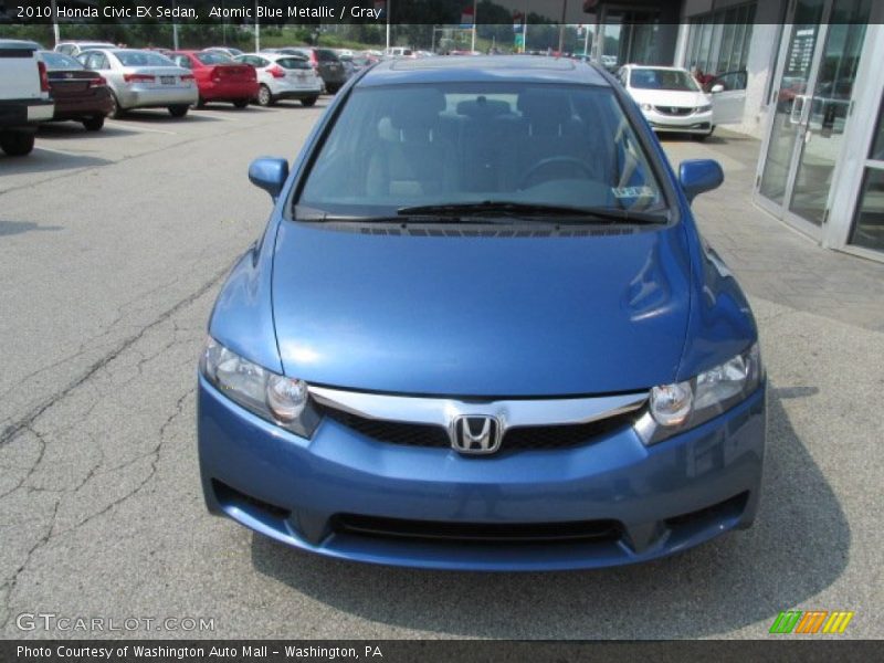 Atomic Blue Metallic / Gray 2010 Honda Civic EX Sedan