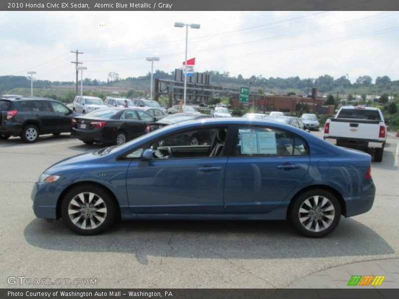 Atomic Blue Metallic / Gray 2010 Honda Civic EX Sedan