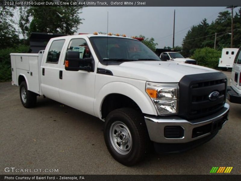 Front 3/4 View of 2013 F350 Super Duty XL Crew Cab 4x4 Utility Truck
