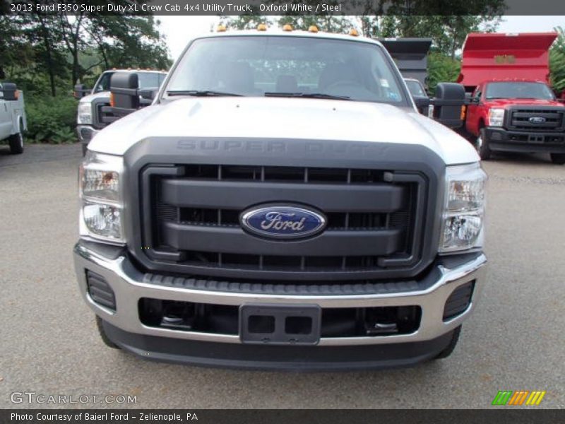 Oxford White / Steel 2013 Ford F350 Super Duty XL Crew Cab 4x4 Utility Truck