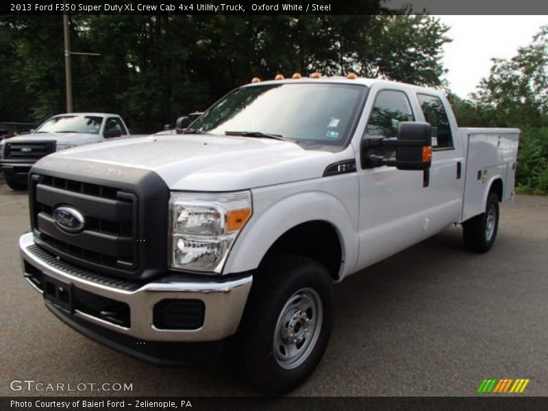 Oxford White / Steel 2013 Ford F350 Super Duty XL Crew Cab 4x4 Utility Truck