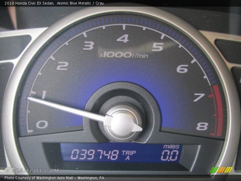Atomic Blue Metallic / Gray 2010 Honda Civic EX Sedan