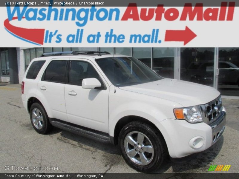 White Suede / Charcoal Black 2010 Ford Escape Limited