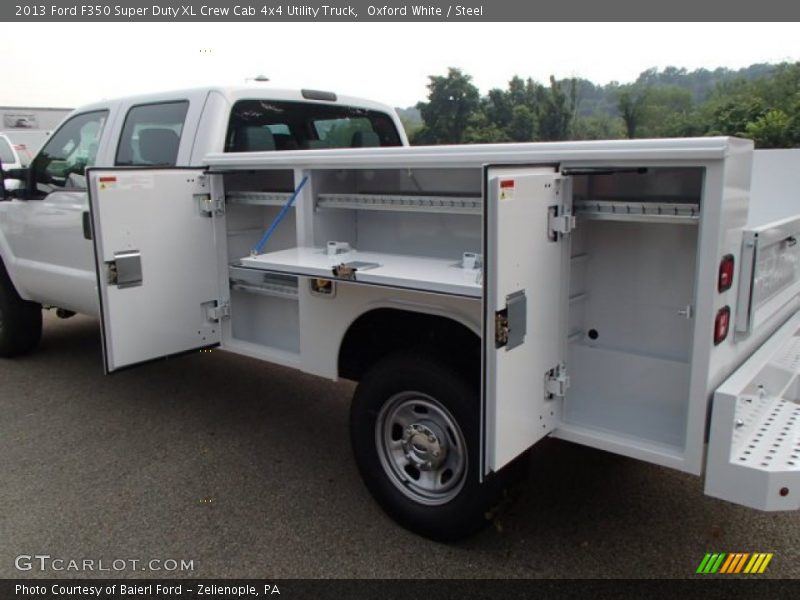 Oxford White / Steel 2013 Ford F350 Super Duty XL Crew Cab 4x4 Utility Truck