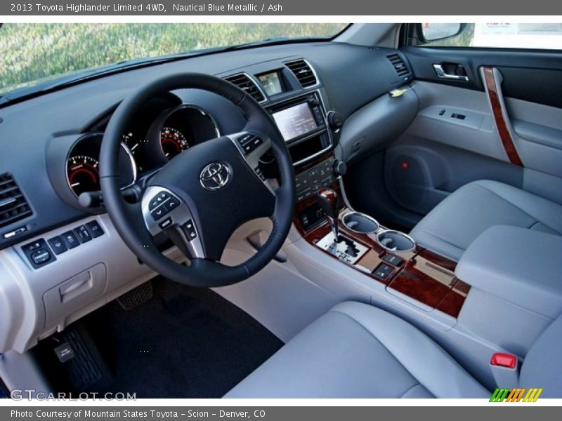 Nautical Blue Metallic / Ash 2013 Toyota Highlander Limited 4WD