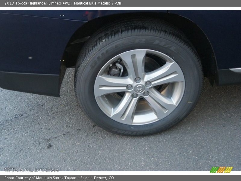 Nautical Blue Metallic / Ash 2013 Toyota Highlander Limited 4WD