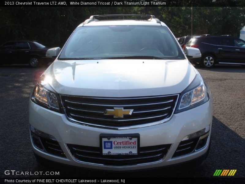 White Diamond Tricoat / Dark Titanium/Light Titanium 2013 Chevrolet Traverse LTZ AWD
