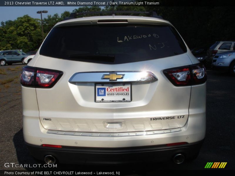 White Diamond Tricoat / Dark Titanium/Light Titanium 2013 Chevrolet Traverse LTZ AWD