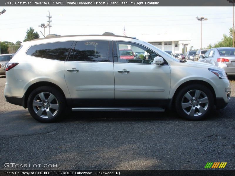 White Diamond Tricoat / Dark Titanium/Light Titanium 2013 Chevrolet Traverse LTZ AWD