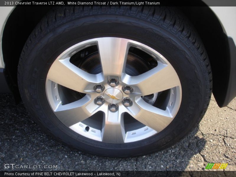 White Diamond Tricoat / Dark Titanium/Light Titanium 2013 Chevrolet Traverse LTZ AWD