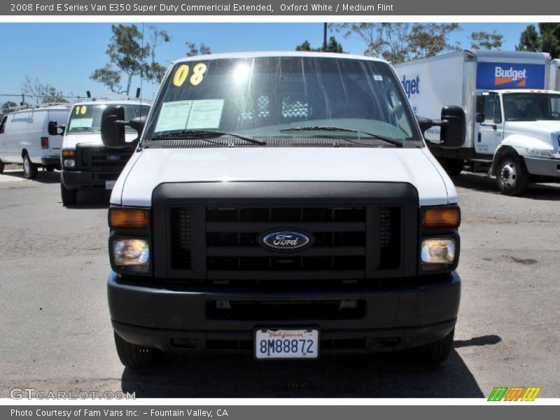 Oxford White / Medium Flint 2008 Ford E Series Van E350 Super Duty Commericial Extended