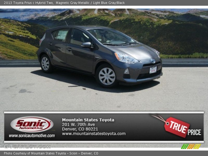 Magnetic Gray Metallic / Light Blue Gray/Black 2013 Toyota Prius c Hybrid Two