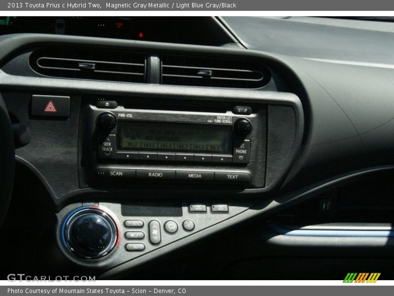 Magnetic Gray Metallic / Light Blue Gray/Black 2013 Toyota Prius c Hybrid Two