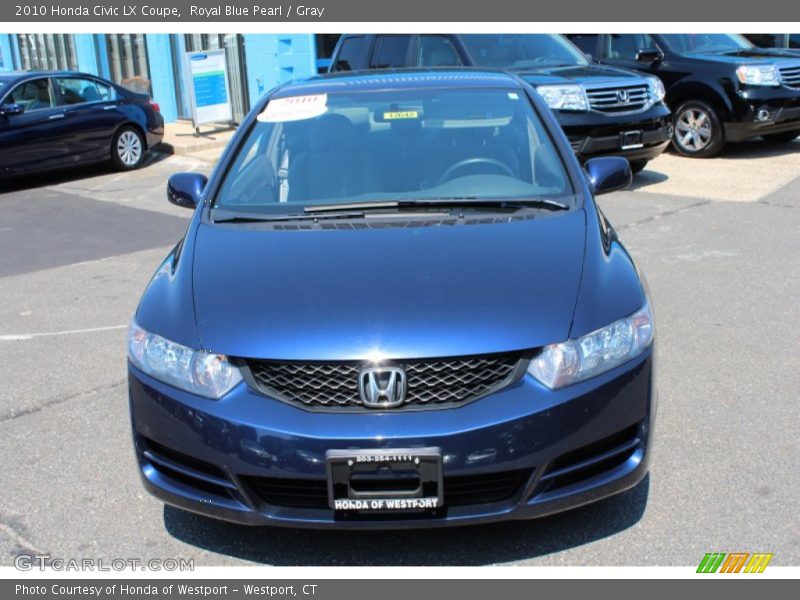 Royal Blue Pearl / Gray 2010 Honda Civic LX Coupe