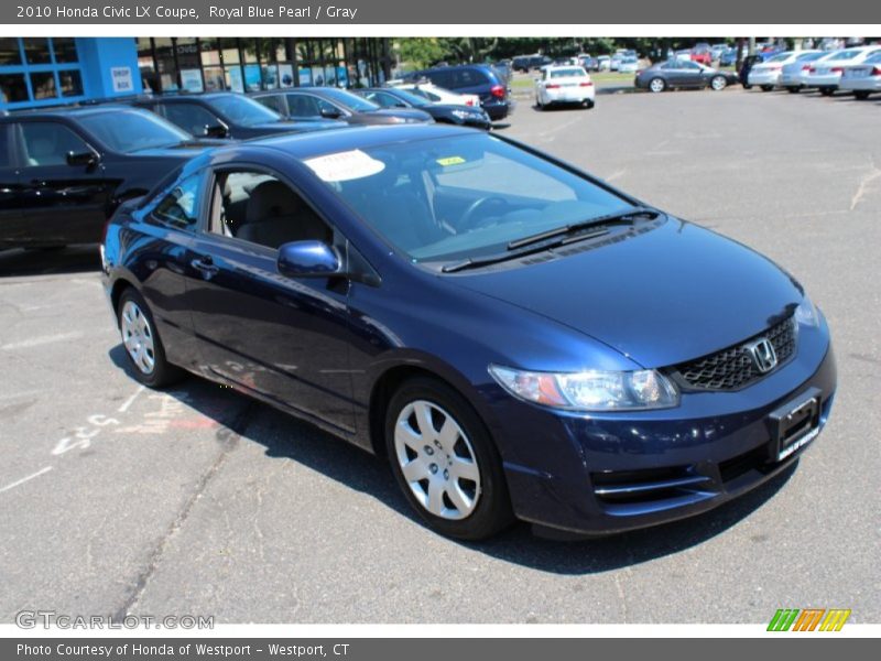 Royal Blue Pearl / Gray 2010 Honda Civic LX Coupe