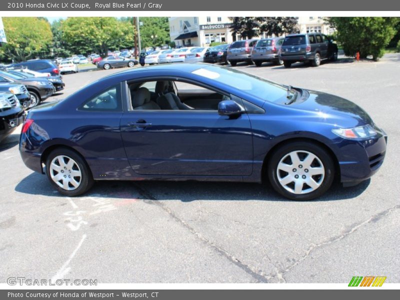 Royal Blue Pearl / Gray 2010 Honda Civic LX Coupe