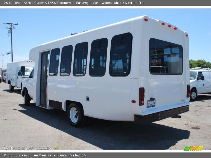 Oxford White / Medium Flint 2010 Ford E Series Cutaway E450 Commercial Passenger Van