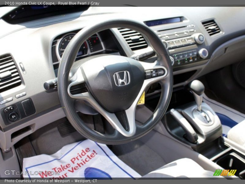 Royal Blue Pearl / Gray 2010 Honda Civic LX Coupe