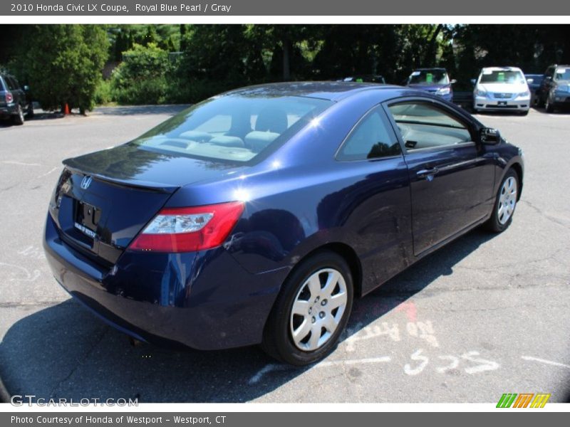 Royal Blue Pearl / Gray 2010 Honda Civic LX Coupe