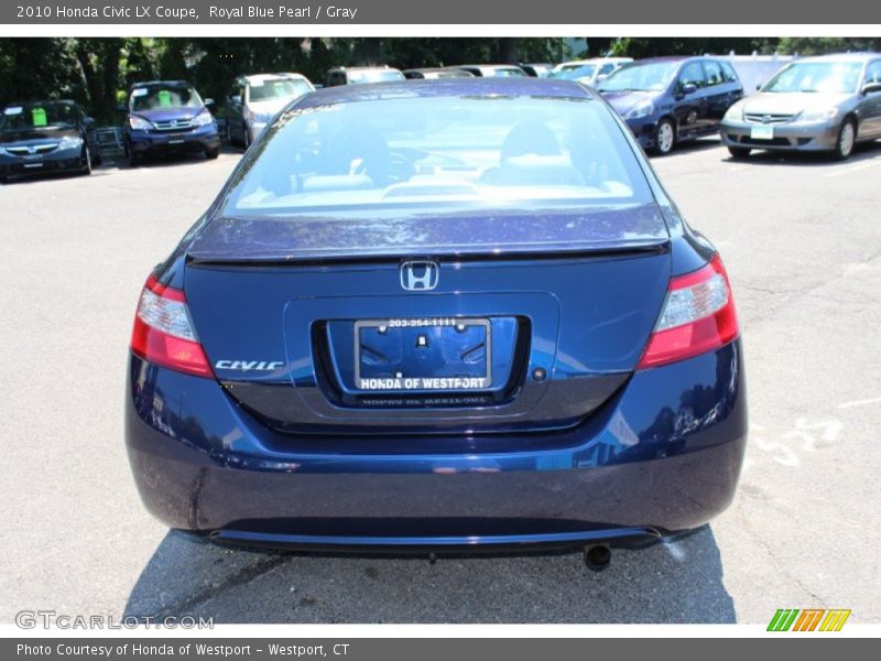 Royal Blue Pearl / Gray 2010 Honda Civic LX Coupe