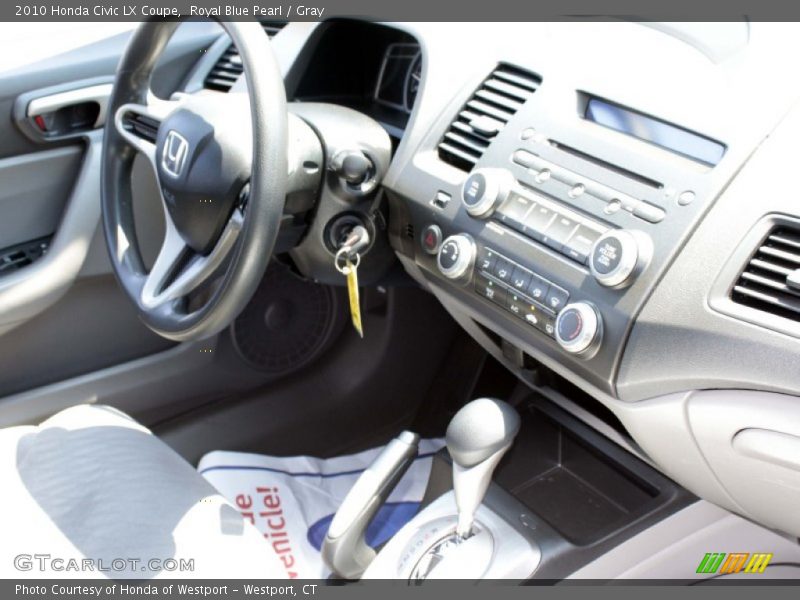 Royal Blue Pearl / Gray 2010 Honda Civic LX Coupe