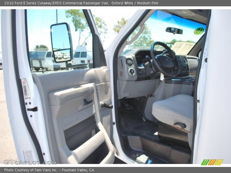 Oxford White / Medium Flint 2010 Ford E Series Cutaway E450 Commercial Passenger Van