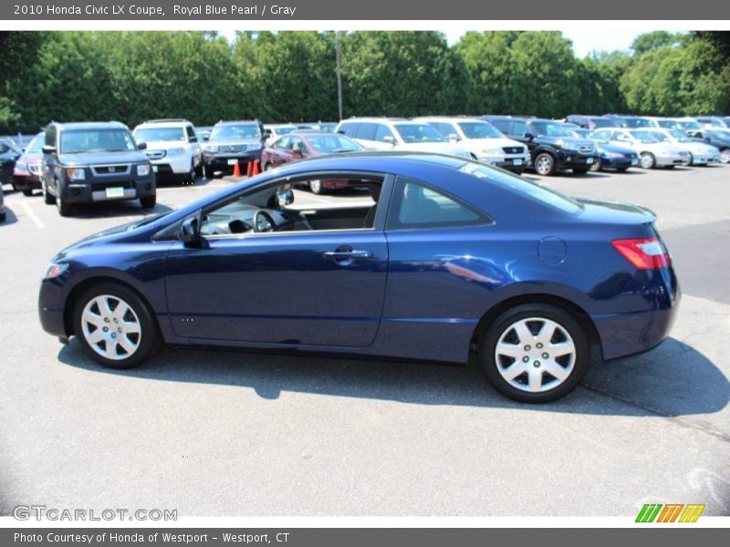 Royal Blue Pearl / Gray 2010 Honda Civic LX Coupe